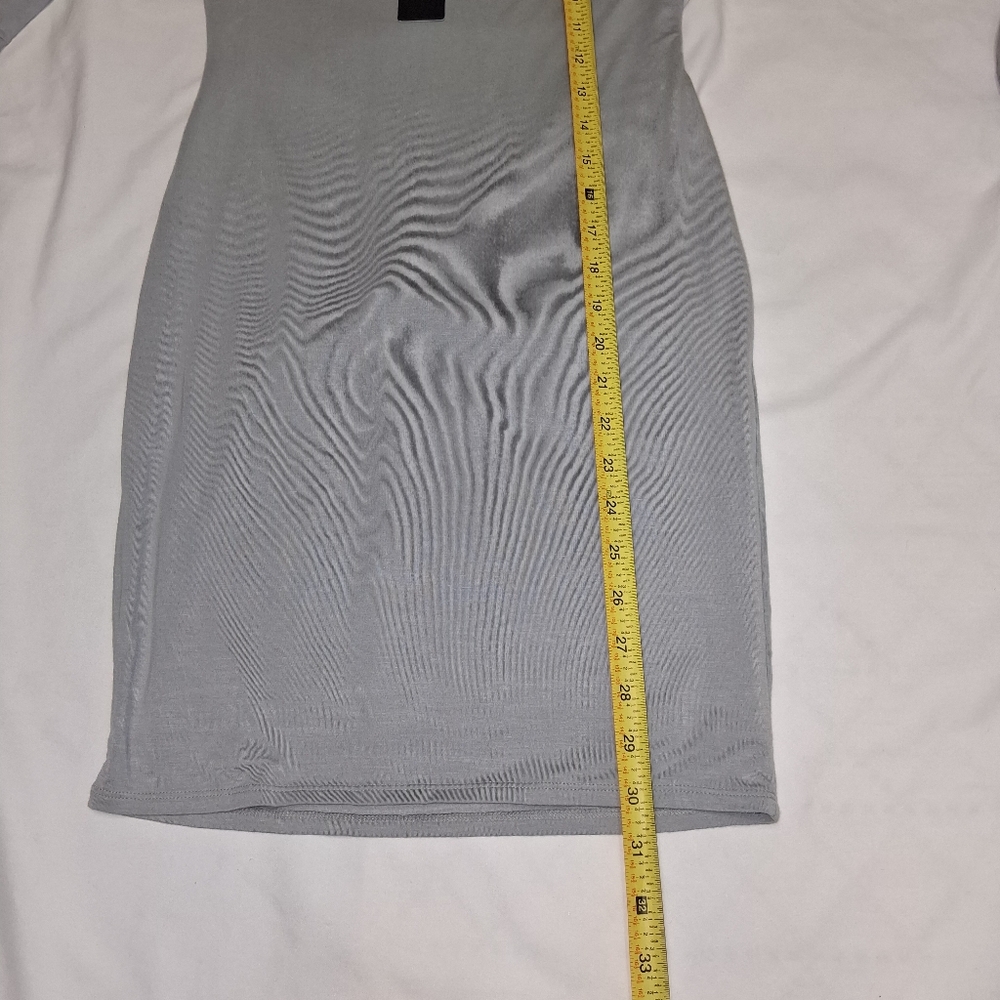 FASHION.NOVA NEW woman Size M Elegant Gray Off-Shoulder Dress - Picture 15 of 15